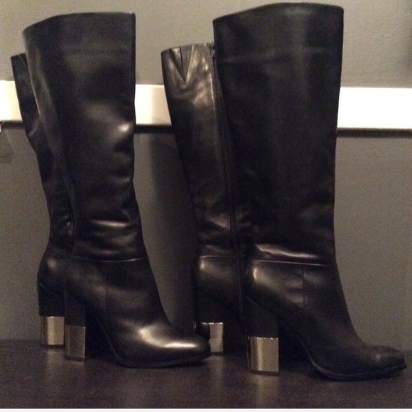 New Aldo Vitaly Knee-Hi Leather Boots - Picture 4 of 6